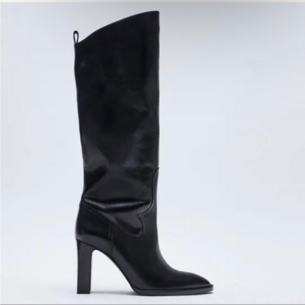 Zara Western Knee High Boots